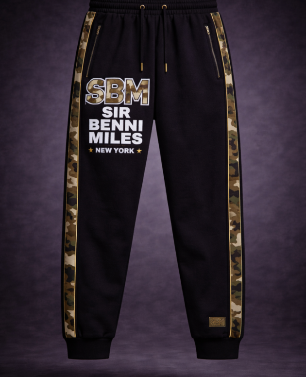 SBM Premium Camo Stripe Black Trousers