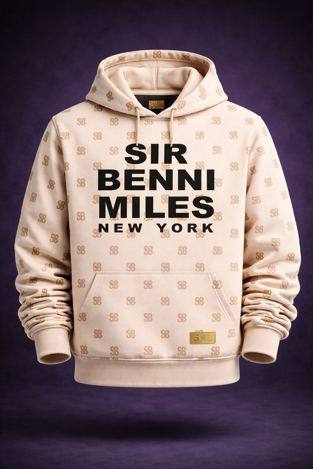 Signature Monogram Cream Hoodie
